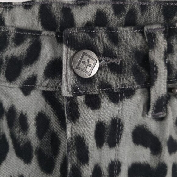NWT KSUBI Black Leopard Skinny Jeans Wild Noir Pockets‎ WFA22DJ015 Size 26 - Picture 10 of 12